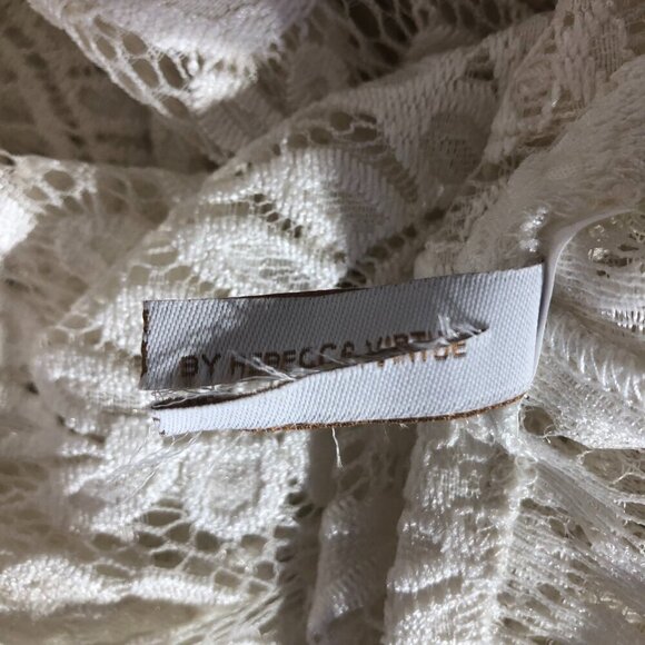 Becca Rebecca Virtue Cream Paisley Lace Swim Cover Up Pants Medium - Picture 7 of 7